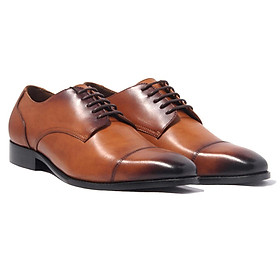 Giày Tây Nam Công Sở Banuli Da Bê Italian Dây Buộc Cap Toe Derby H1CD1 (Da Veg Itali Mềm Dẻo, Đế Siêu nhẹ, Bảo Hành Trọn Đời)