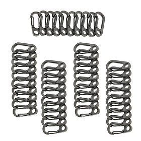 50Pcs Outdoor Mini Alloy Key Buckle Snap Spring Clip Hook Carabiner Keychain