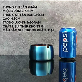 Hủ Gạt Tàn Kim Loại Thép Không Gỉ Nhiều Màu Titan Sang Trọng Chất Lượng