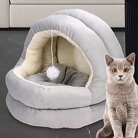 Cat Tent Bed Plush Tent House Small Dog House Machine Washable Pet House Hut