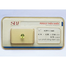 Mua Mặt Đá Quý Peridot Ngọc Olivin Tự Nhiên Kiểm Định Mài Giác Oval