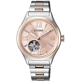 Đồng Hồ Nữ Citizen Đính Đá Swarovski Dây Thép Không Gỉ PC1009-51W - Mặt Vàng Hồng (Sapphire)