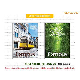 Combo 5 cuốn vở kẻ ngang Campus Adventure 120 trang B5 NB-BAVT120