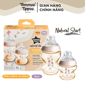 Bình Sữa PPSU Ty Siêu Mềm Tự Nhiên Tommee Tippee Natural Start (Bộ 1 Bình 260ml và 1 Bình 150ml)