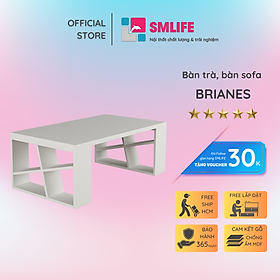 Bàn sofa bàn trà gỗ công nghiệp phòng khách SMLIFE Brianes