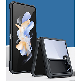 Ốp Lưng Chống Sốc Cho Samsung Galaxy Z Flip 5, Z Flip 4, Z Flip 3 Mặt Lưng Trong Suốt Bảo Vệ  - Hàng Chính Hãng Xundd