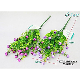 Cành hoa giả ngâu nụ tím HOA-CHG-82