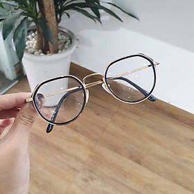 Gọng Kính Cận Kim Loại Dáng Đa Giác 8855 Siêu Độc Lạ