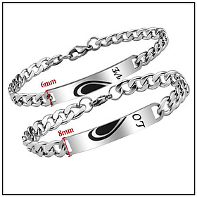 Lắc tay cặp tình nhân chữ love, vòng tay inox nam nữ không đen không gỉ 1 cặp)- lcqc04