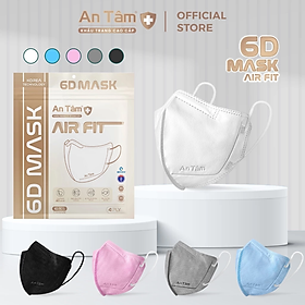 Thùng/Combo Khẩu Trang Y Tế Kháng Khuẩn 6D An Tâm - 10 Túi/100 Cái
