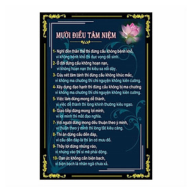 Mua Tranh treo tường trang trí nhà cửa  phòng thờ mẫu Phật Dạy in gỗ MDF cao cấp  Tranh Phật Giáo 10 Điều Tâm Niệm 2602