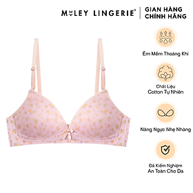 Ao Ngực Nữ Không Gọng Thun Lạnh Mút Mỏng Hoa Văn Active Miley Lingerie - Màu hồng đậm BRM12015