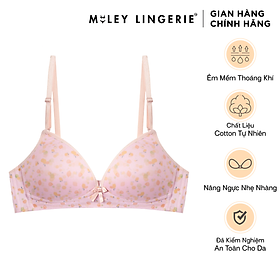 Ao Ngực Nữ Không Gọng Thun Lạnh Mút Mỏng Hoa Văn Active Miley Lingerie - Màu Tím BRM10015