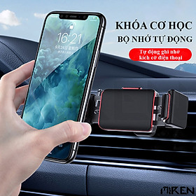 Giá Đỡ Điện Thoại Ô Tô Xe Hơi Gắn Trên Cánh Quạt Điều Hòa - Khóa Thông Minh - Xoay 360 Độ - Tiện Lợi - Hàng Chính Hãng