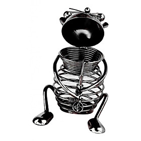 Modern Wrought Iron Metal Band Theme Figure Statues Cat Trombonist