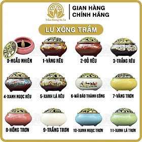 Lư xông trầm hương HÀ XÁ nhiều màu đồ thờ cúng phong thủy tẩy uế