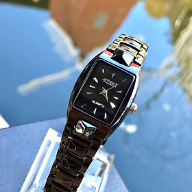 Đồng hồ thời trang nam nữ Yishi GT14 mặt chữ nhật dây kim loại đen