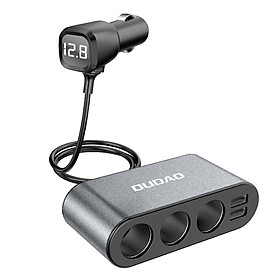 Mua Cóc tẩu sạc xe hơi 80w DUDAO R1 Pro 5 in 1 có led báo  Bộ chuyển đổi nguồn gồm 3 tẩu 12v-24v và 2 cổng usb 3.4A dùng trên xe oto  xe khách tiện lợi cho người dùng