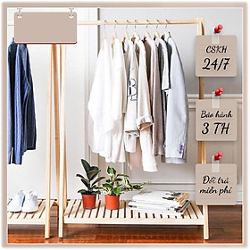 Kệ Treo Quần Áo Đơn Kệ Treo Quần Áo Chữ A 1 Tầng Chất Gỗ Tự Nhiên Chắc Chắn Không Cong Vênh Muối Mọt