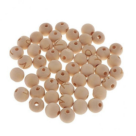 2-4pack 50 Pieces Natural Wood Wooden Beads Loose Spacer Bead DIY Jewelry Making