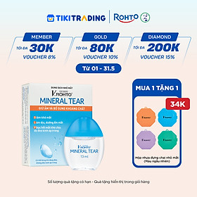 Nước nhỏ mắt giữ ẩm & bổ sung khoáng chất V.Rohto Mineral Tear 13ml