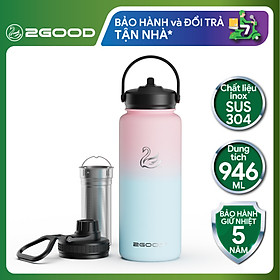 Mua Bình Giữ Nhiệt 2GOOD WF-01 - Combo 2 Nắp Và Lõi Lọc Detox Inox 304