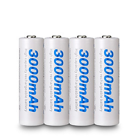 Mua (tặng hộp đựng) Bộ 4 Pin sạc AA  1.2V Ni-MH 3000mAh lắp mic không dây máy đo huyết áp đồ chơi trẻ em...