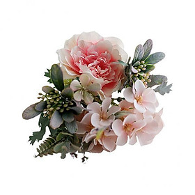Mua Artificial Rose Bouquet Silk Fake Flowers Leaf Party Home Decor - Pink  B tại Magideal2