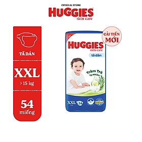 Tã/bỉm dán Huggies Skincare Super Jumbo M76/L68/XL60/XXL54