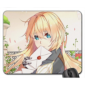 Mouse pad , miếng Lót chuột máy tính, đồ di chuột máy tính hình Anime Violet Evergarden - Búp Bê Ký Ức - Khu Vườn Sắc Tím Năm Ấy
