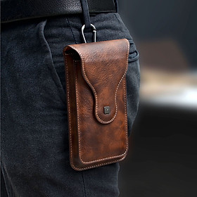 Mua Túi 2 ngăn đeo hông thắt lưng loại đứng cho điện thoại  ngăn nhỏ 7.5x14.5cm  ngăn lớn: 8.7x17.5cm - Hàng chính hãng