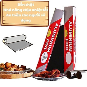 Hình ảnh Giấy Bạc Nướng Chiên Thực Phẩm, Thức Ăn 30cm x 5m – Aluminum Foil