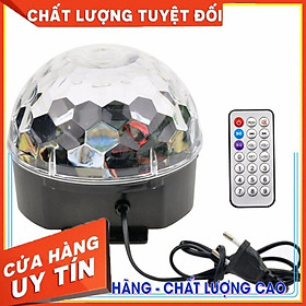 Mua Đèn LED quả cầu cảm ứng xoay pha lê 7 màu nhấp nháy theo nhạc -  Đèn vũ trường cảm ứng 7 màu cao cấp