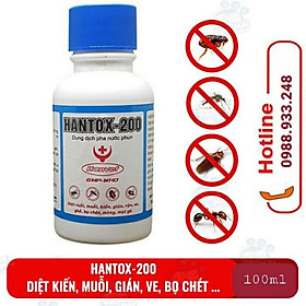 Thuốc phun muỗi, ruồi và côn trùng HANTOX 200 lọ 100ml- Bộ y tế khuyên dùng