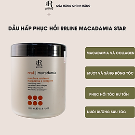 Dầu hấp phục hồi tóc hư tổn Rrline Macadamia Collagen Star Mask 1000ml