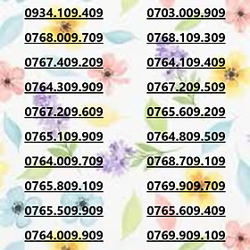 Sim Mobifone Hàng chính hãng  số đẹp 09X09 thể hiện đẳng cấp, sự uy tín và bền vững ưu đãi data 180GB[SIM CHƯA KÍCH HOẠT, BẮT BUỘC ĐK)