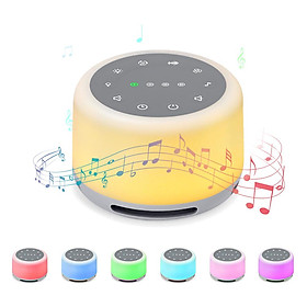 White Noise Sound Machine with Mood Light Natural Sounds & Music for Sleeping Rechargeable Natural Sound Machine