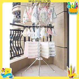Mua Cây phơi đồ đa năng inox 3 tầng cao cấp (2 tầng móc kẹp  1 tầng thanh phơi)