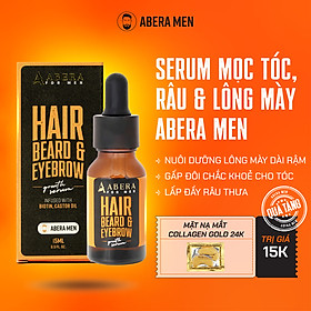 Serum Hỗ Trợ Mọc Râu - Mày - Tóc  Abera Men - Mua 1 Abera Men tặng Mặt Nạ Mắt