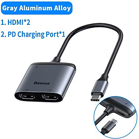 Hub chuyển Type C to USB 3.0 và HDMI Baseus Enjoy Series - Hàng chính hãng