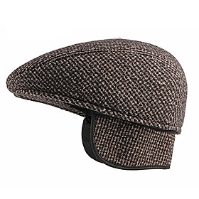 Mũ nồi – Nón beret che tai kẻ sọc nhỏ thu đông cực đẹp dành cho nam trung niên – Nón beret vải len, nỉ dạ cao cấp