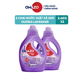 Combo 2 Chai Nước Giặt Xả Omazo Đậm Đặc Hương Lavender (2.4kg x2)