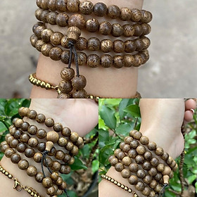 Vòng chuỗi trầm 108 hạt trầm già cao cấp. trầm tốc thơm tự nhiên