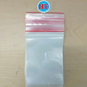 Túi zip chỉ đỏ, túi ziper viền đỏ, túi ziplock 100g