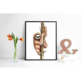 Mua Tranh treo tường | Tranh cho bé-Baby Sloth Printable Wall Art for Nursery Decor 61   tranh canvas giá rẻ