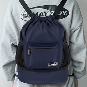 Balo dây rút thể thao xanh đen Xbags Wisdom Xb 6005, Chất liệu chống thấm nước hiệu quả, Chống tia UV