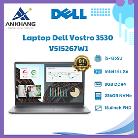 Laptop Dell Vostro 3530 V5I5267W1 (Intel Core i5-1335U | 8GB | 256GB | 15.6 inch FHD 120Hz | Win 11 | Office | Xám) - Hàng Chính Hãng - Bảo Hành 12 Tháng