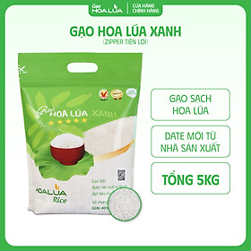 [Siêu Sale] Gạo Hoa Lúa Xanh - Túi 5kg - Tơi xốp, mềm cơm, dẻo ít, thơm nhẹ