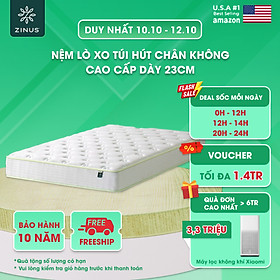 Nệm Lò Xo Zinus Túi Hút Chân Không Cao Cấp 23cm