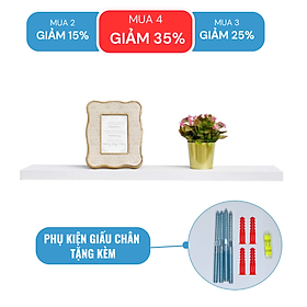 Kệ Gỗ Trang Trí Treo Tường Bề Rộng 15cm, Gỗ Dày 2,5cm Chống Ẩm Thương Hiệu SIB Decor KT004